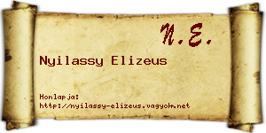Nyilassy Elizeus névjegykártya